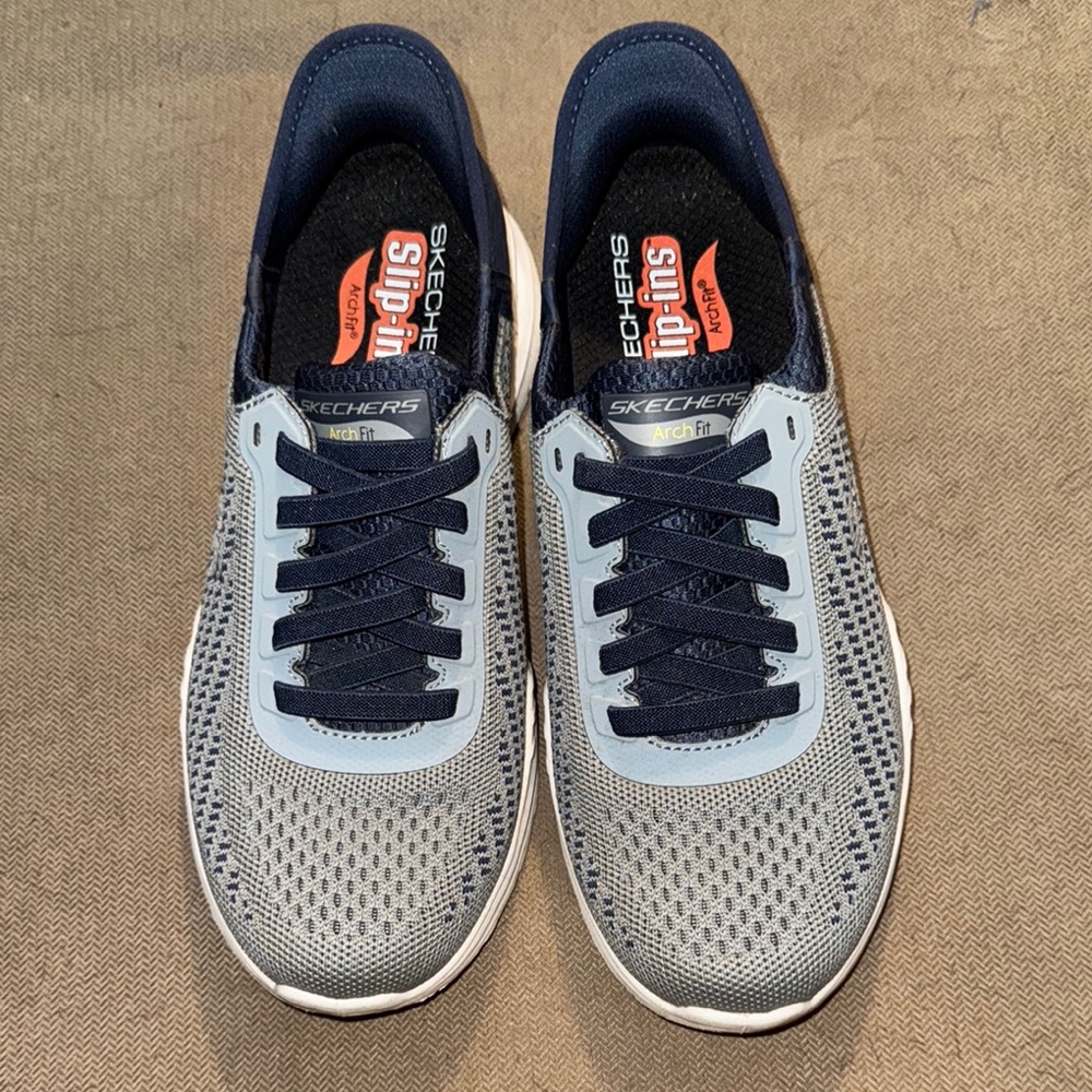 Skechers Navy and Light Gray Slip-Ins